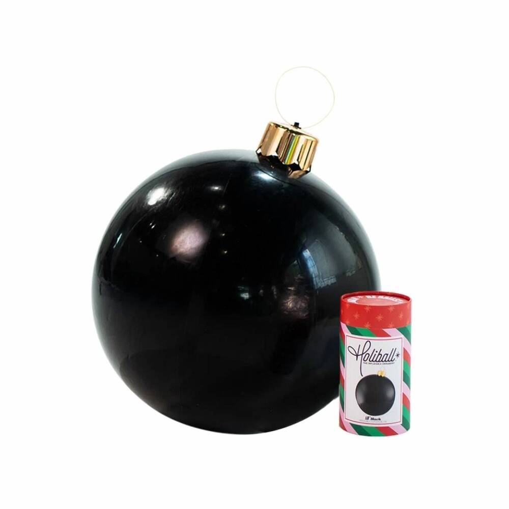 NEW HOLIBALL inflatable ornament - 30" in black